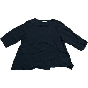 Habitat Black Button Back Top
